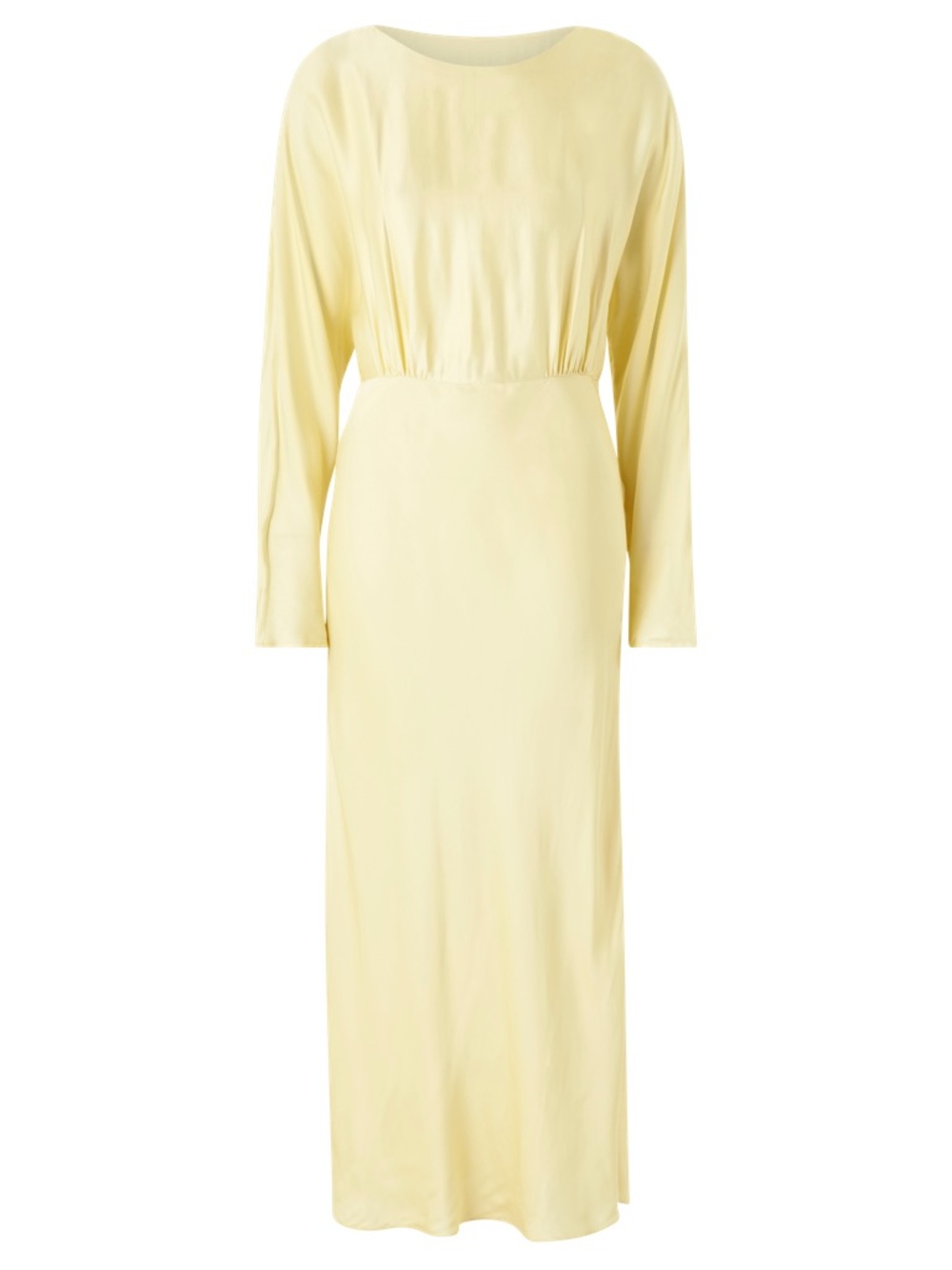 Calvin Klein Abito lungo giallo in satin di viscosa